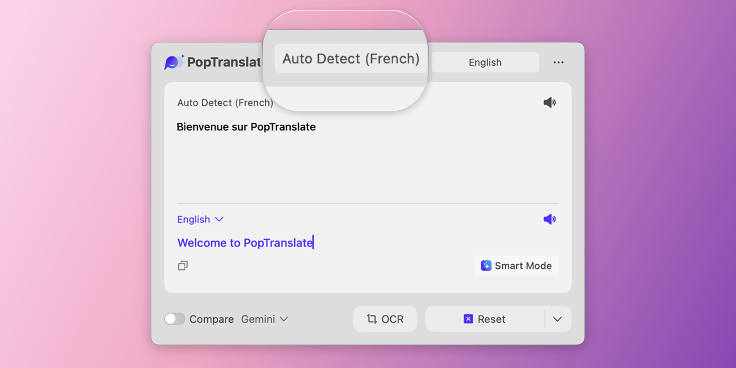 PopTranslate 1.3: Enhanced Auto Language Detection
